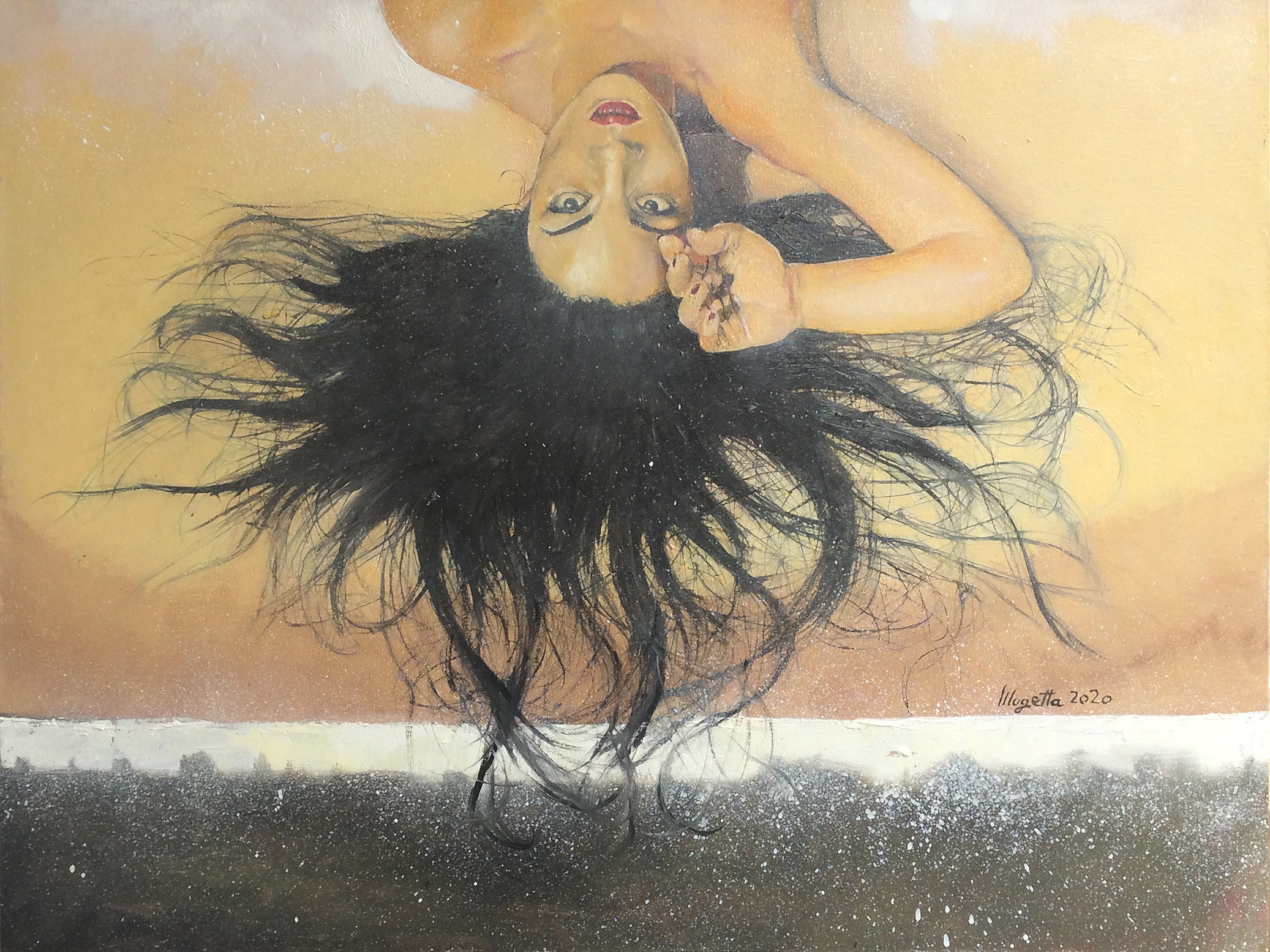 Vittorio Mogetta, Atelier Piccolo Borgo Antico.  The other half of the world-3. Oil Painting On Canvas, 80x60cm
